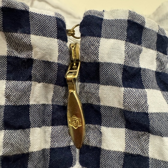 Draper James Navy and White Checkered Midi Dress - Picture 6 of 7